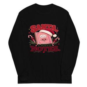 Santa I have Notes Long-Sleeve mockup
