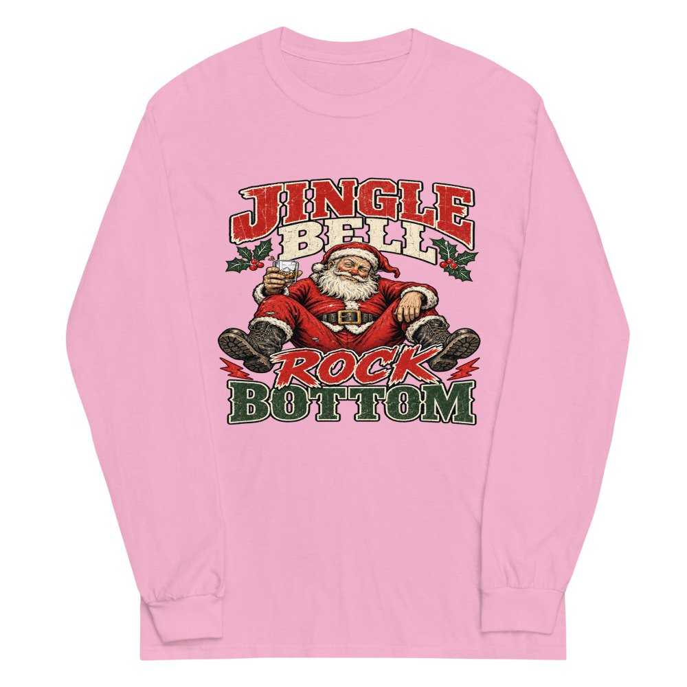 unisex long sleeve shirt light pink front 6ad9343cc0584.jpg Jingle Bell Rock Bottom Long-Sleeve mockup